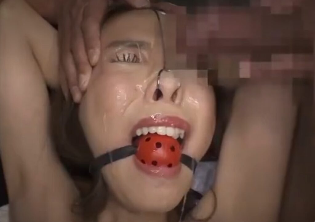 河北麻衣がボールギャグをつけられ顔面にザーメンをぶっかけられるｗ